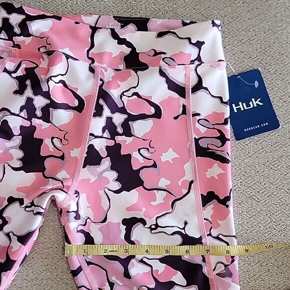 Huk Reel In Pink Purple Yoga Workout Athletic Leggings - Size XS - Picture 9 of 13
